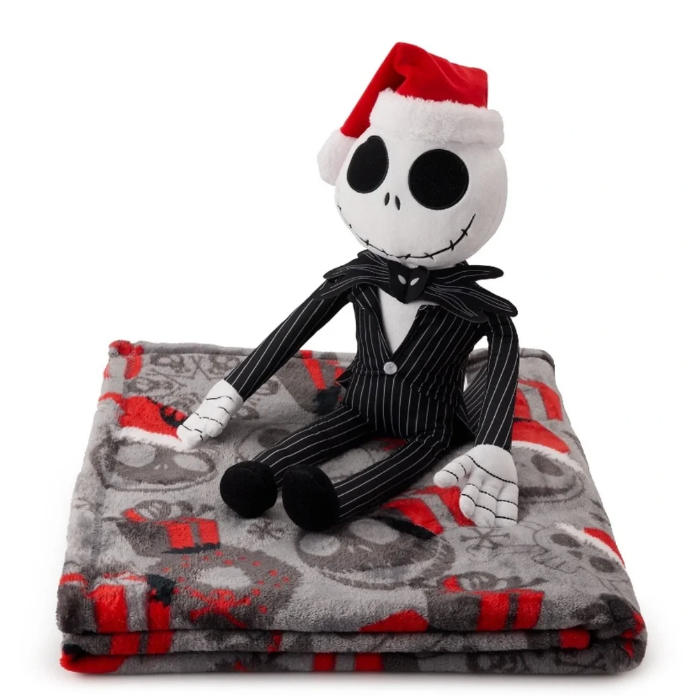 Disney’s NBC Jack Skellington Holiday Pillow Buddy and Throw Set